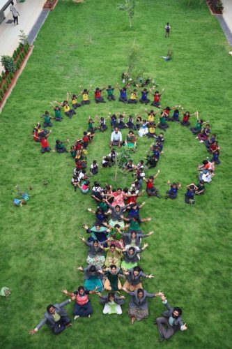 Copy of Group photograph with students and staff
