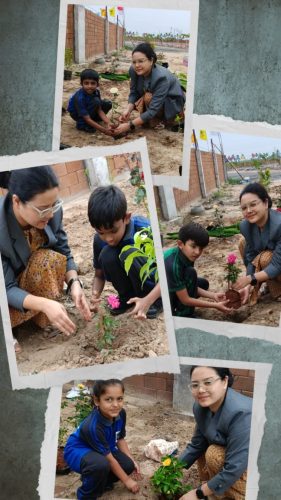 Copy of Teachers guiding students during the plantation drive