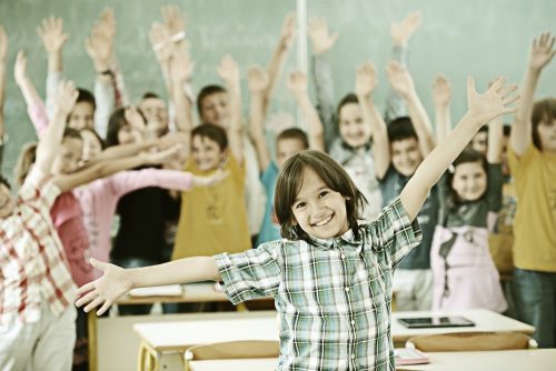 Cheerful 20group 20of 20kids 20at 20school 20room 20having 20education 20activity